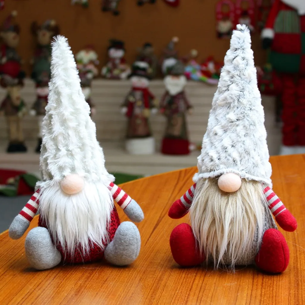 Handmade Swedish Stuffed Toy Santa Doll Gnome Scandinavian Tomte Nordic Dwarf Elf Home Ornaments Christmas Navidad #4 | Дом и сад