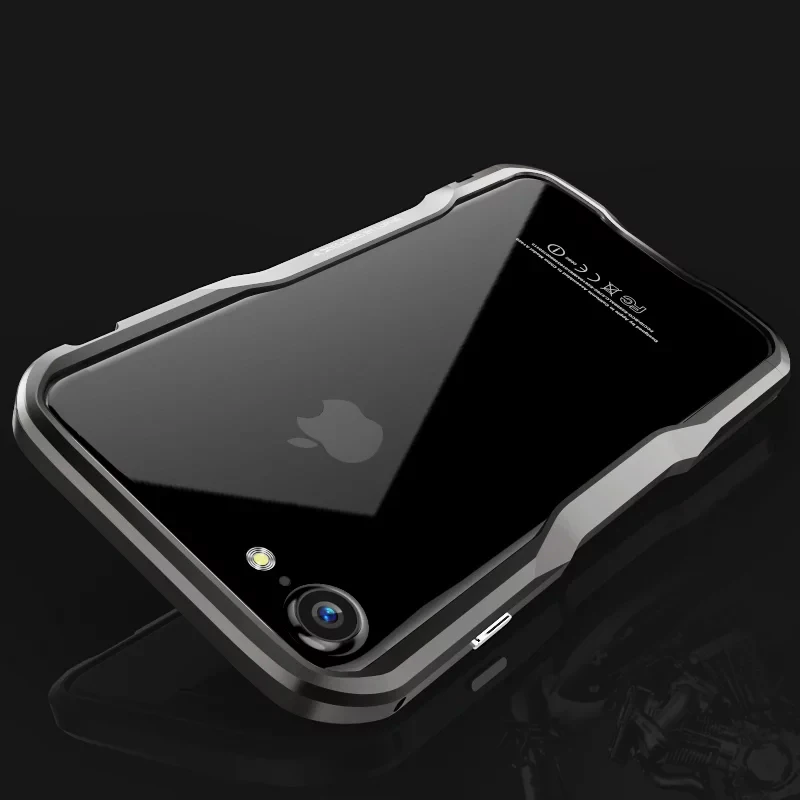 luxury metal bumper case for iphone 8 7 plus se 2020 xs max xr slim aluminum frame ultra thin phone side cover accessories shell free global shipping