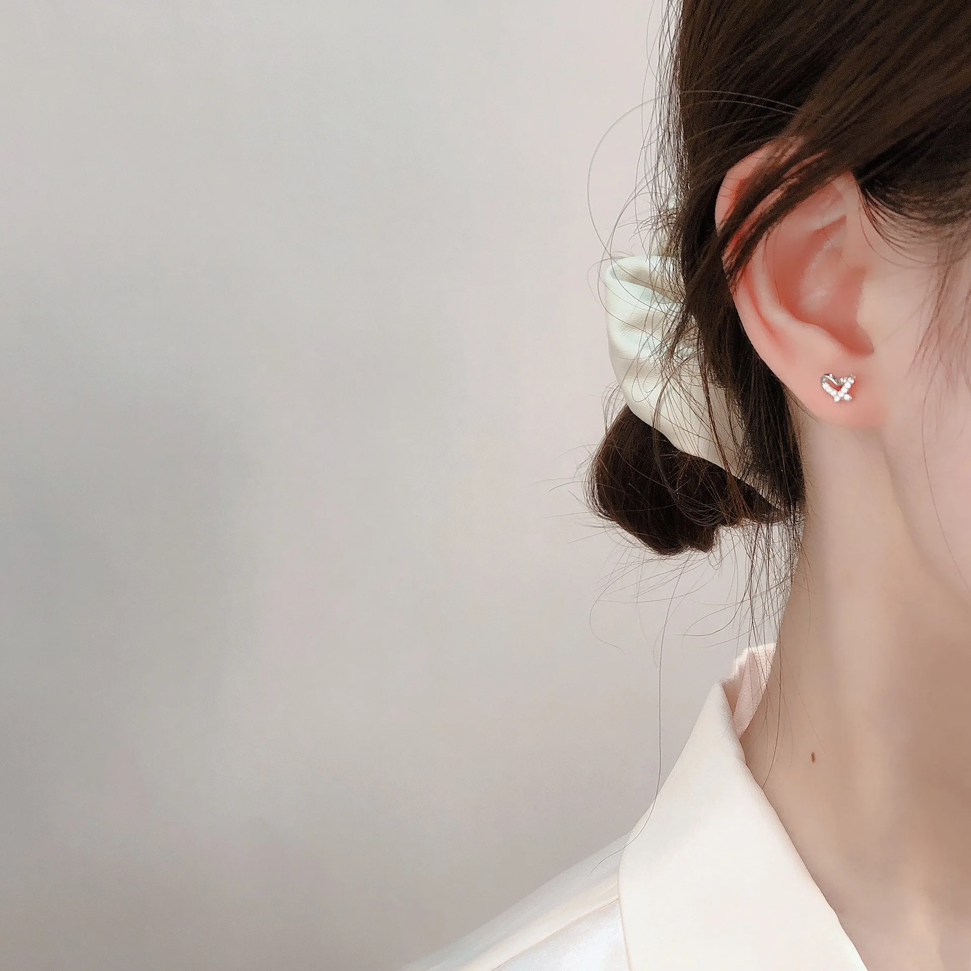 

Stud Earrings for Women Hypoallergenic Jewelry Women's Clear Cubic Zirconia Stud Earring 925 Sterling Silver Cross Earrings