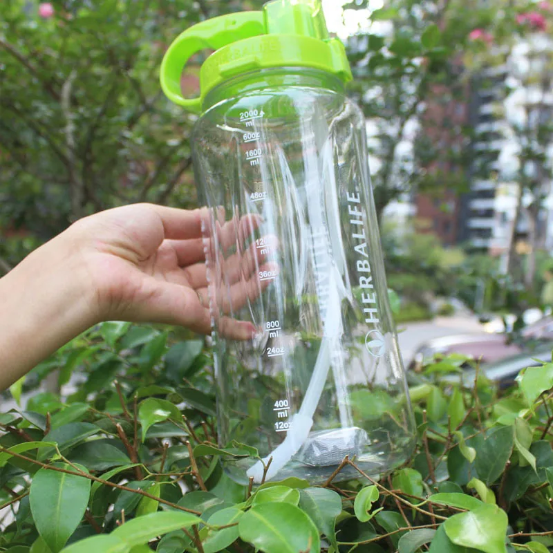 Новое поступление оптовая цена 2000 мл 2 л питательная соломка Herbalife бутылка для