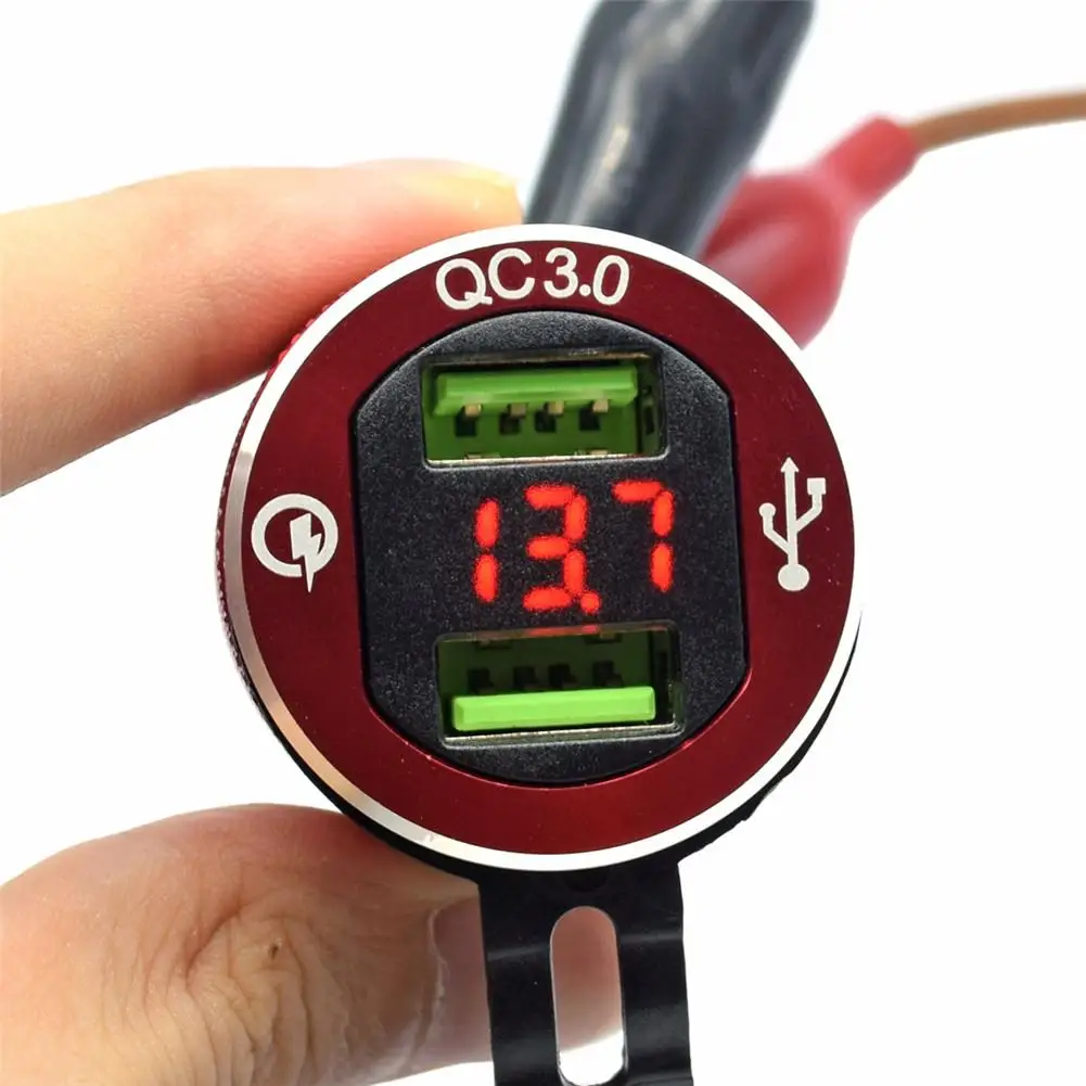 Быстрая зарядка 3 0 двойное зарядное устройство USB для мотоцикла разъем адаптер