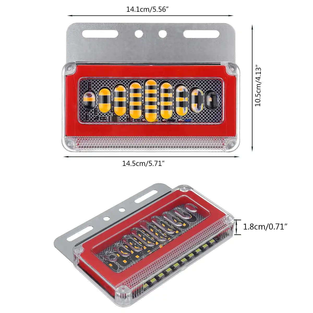 

4/8/16pcs 45 LED Truck Side Marker Indicator Light Dynamic 24V Turn Signal Lamp with 10 LED Puddle Light for Car Trailer Lorry