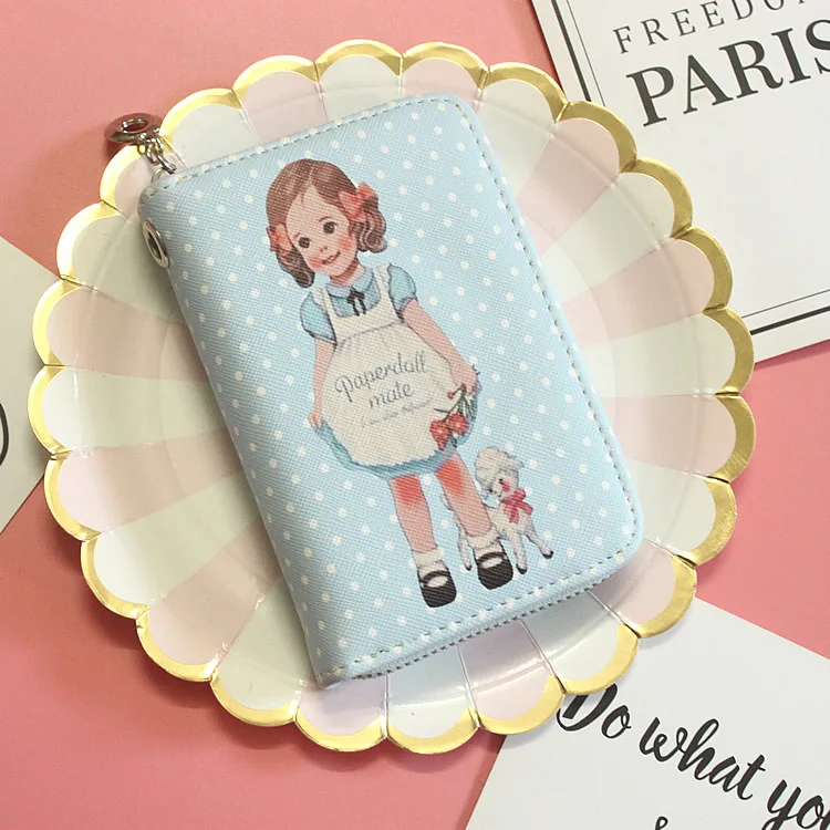 Женский кошелек на молнии с принтом в Корейском стиле из искусственной