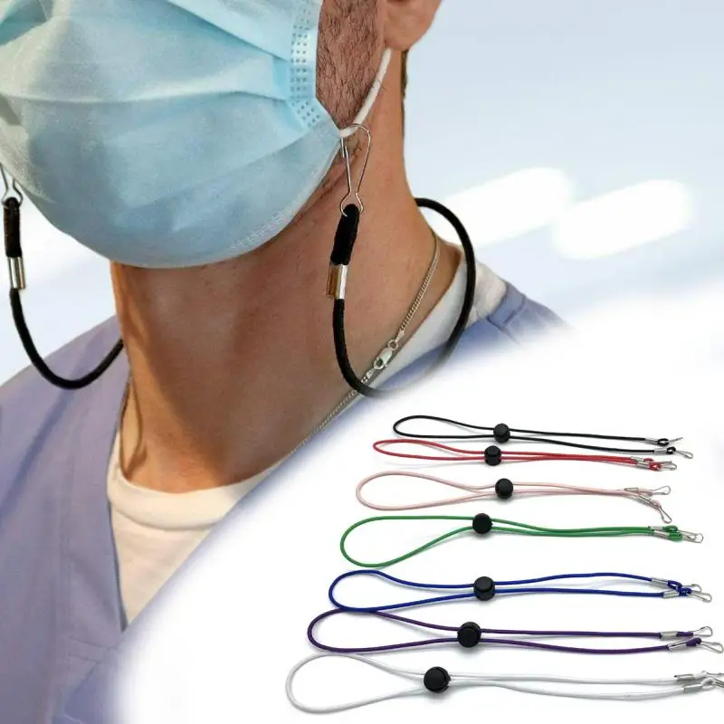 

1pc Adjustable Face Mask Lanyard Handy Convenient Holder Rope Anti-lost Anti-drop Mask Hanging Neck Rope Halter Rope Mask Holder