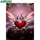 Алмазная 5D картина AZQSD сделай сам, вышивка крестиком в форме сердца, мультяшная вышивка, ручной работы, подарок для домашнего декора, наборы