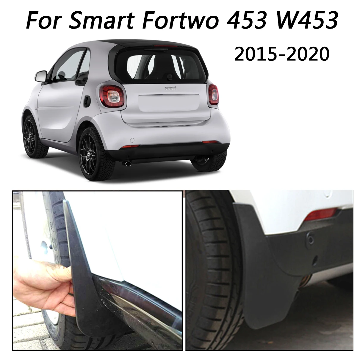 Набор литых брызговиков для 2016 2017 Benz Smart Fortwo W453, брызговики для передних и задних брызг, брызговики 2015 Fender C453 (art.: 79e48320f) - 79e48320f