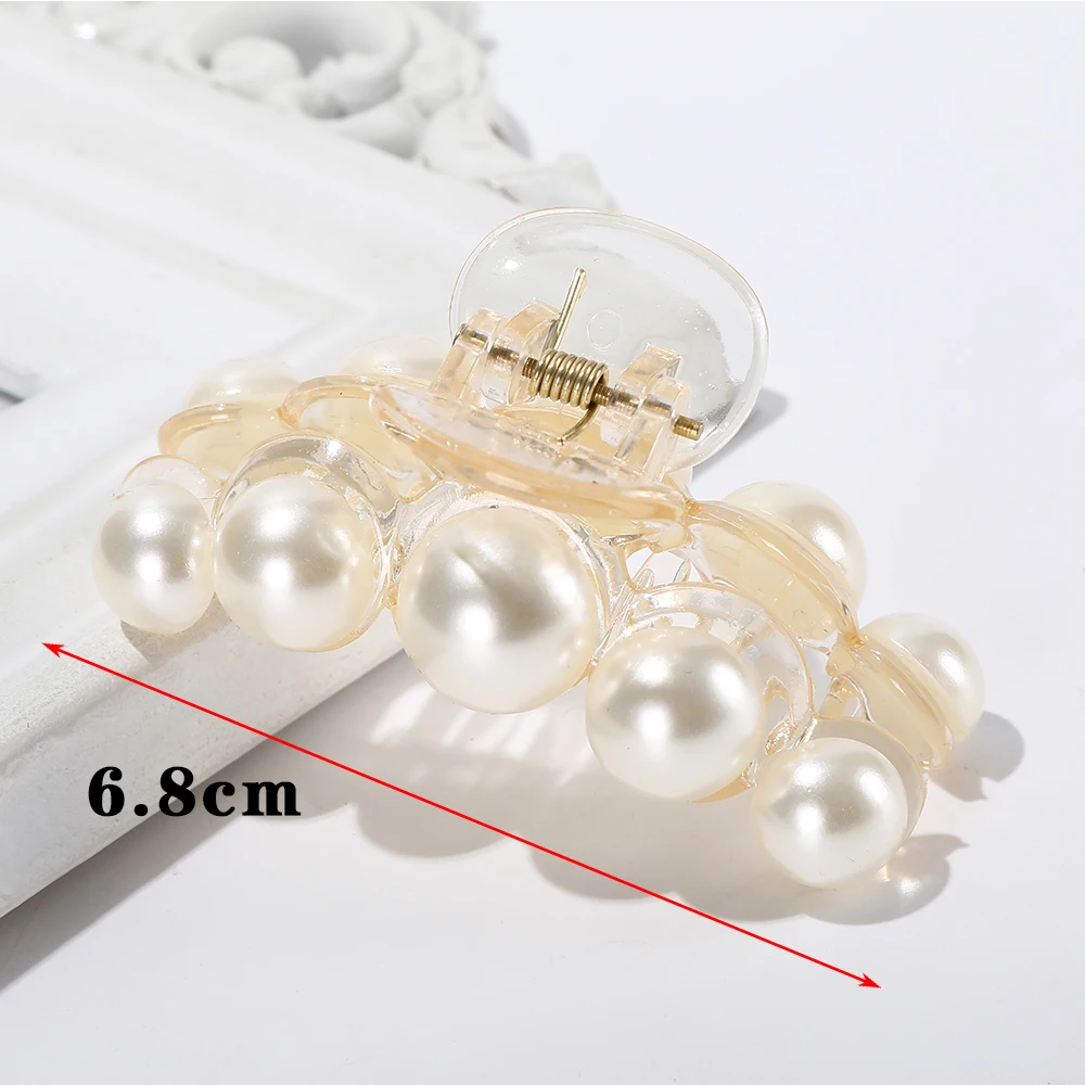 Woman Classic Big Pearl Hair Claws Barrettes Fashion Hair Clips Crab Girls Hair Accessories Hairpins Female Ornament Hairgrip flapper headband