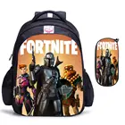 Fortnite 2 шт.компл. школьные ранцы для мальчиков девочек 3D печать рюкзаки с сюжетами игр Bookbag 16 дюймов Начальная детская Mochila Escolar