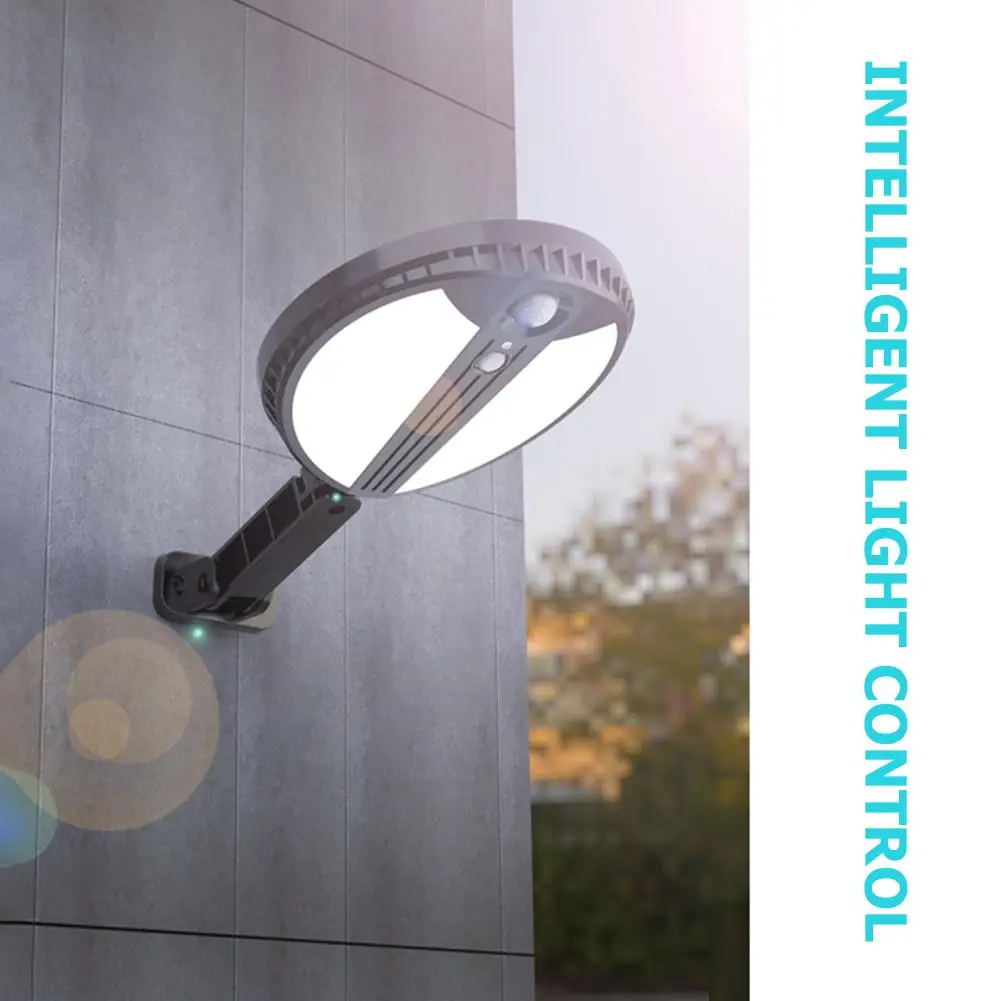 

Hot Sale Porch Lights Wear-resistant Round Solar LED Landscape Lamp Waterproof Remote PIR Induction Garden Wall Light