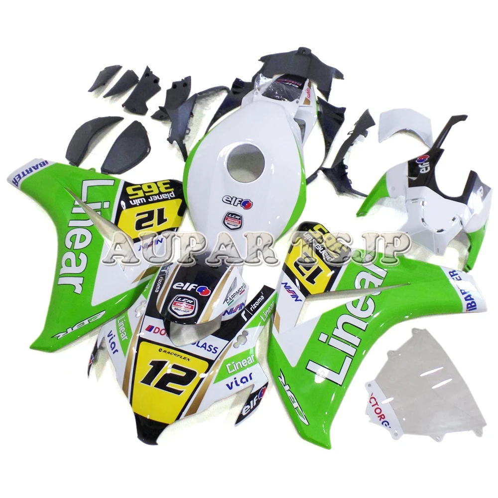 Бело зеленые рамки кузова подходят для Honda CBR1000RR 2008 2009 2010 CBR 1000RR 08 09 10 11 Комплект
