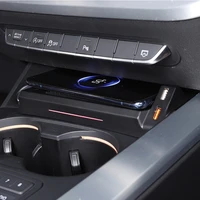 15W Car wireless charger fast phone charger charging plate panel phone holder for Audi RS4 2017-2021 accessories