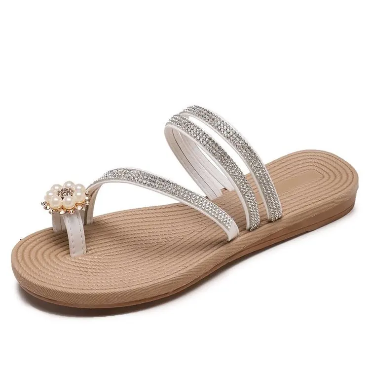 

Shoes Women Slippers Flat Rubber Flip Flops Shale Female Beach Pantofle Slides Fashion Soft Hawaiian Sabot 2021 Luxury Glitter
