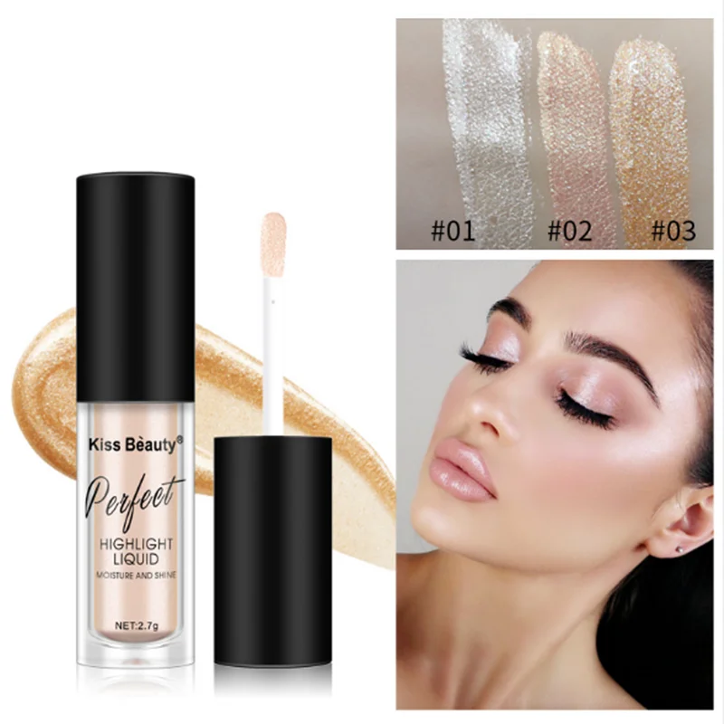 3 цвета высокий свет лежа шелкопряда Осветляющий Жидкий тональный крем консилер