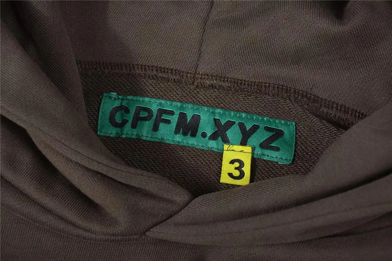 

Heavy fabric Kanye CPFM.XYZ Arabic Logo Brown Hoodie Men Women Pullover