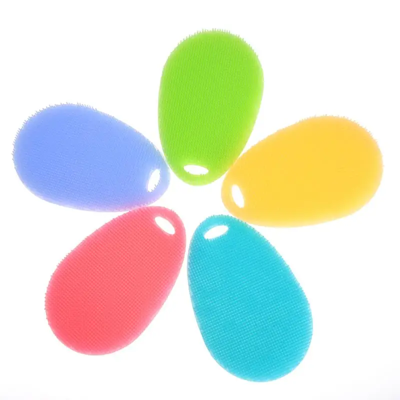 

Cleaning Brushes Silicone Dish Bowl Scouring Pad Pot Pan Easy to clean Wash Brush Cleaning Kitchen Washing Tool