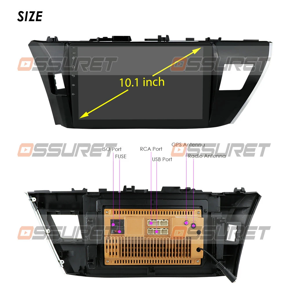 

Android 10 For Toyota Corolla 2014 2015 2016 2G 32G with Gps Navigation Car Player Radio Video Car Stereo Multimedia NO DVD WiFi