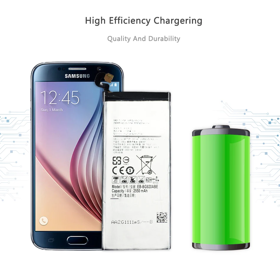 

Free Tools For EB-BG920ABE Li-ion Phone Battery for Samsung Galaxy S6 G9200 G920f G920i G920A G920S G920L G920K Bateria Batterie