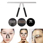 3-х точечный Перманентный макияж бровей Трафарет мануального татуажа бровей, измерьте макияж линейка для татуировки инструменты легко Применение Красота аксессуары