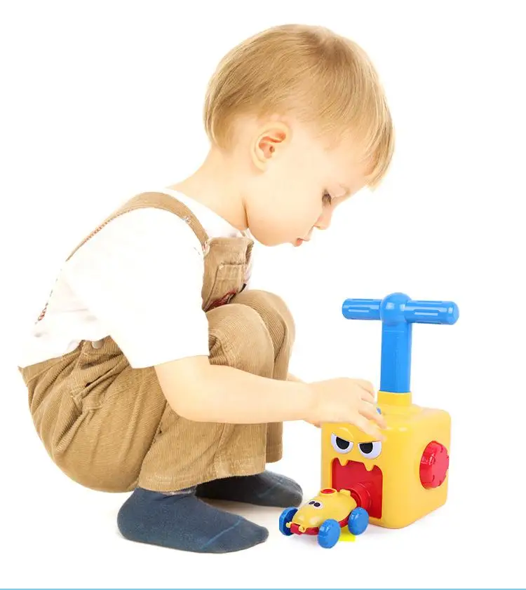 

NEW Power Balloon Launch Tower Toy Puzzle Fun Education Inertia Air Power Balloon Car Science Experimen Toy for Children Gift