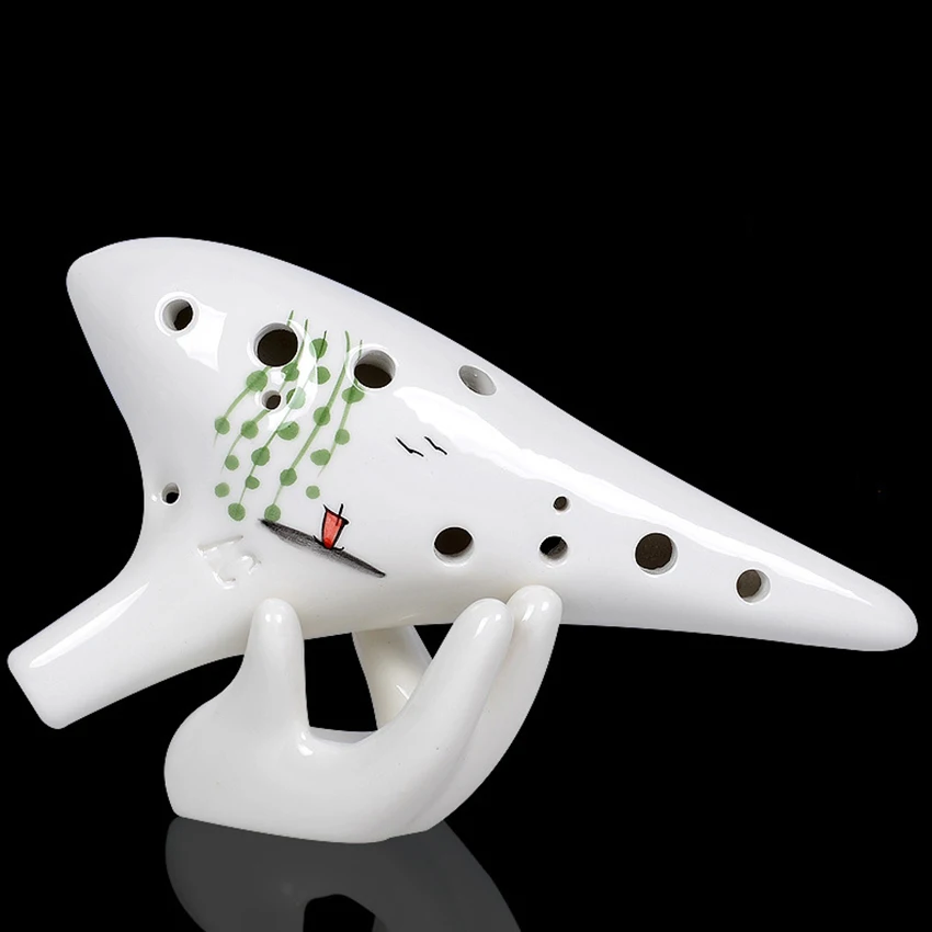 Классический музыкальный инструмент керамика Ocarina 12 отверстий печь Alto C
