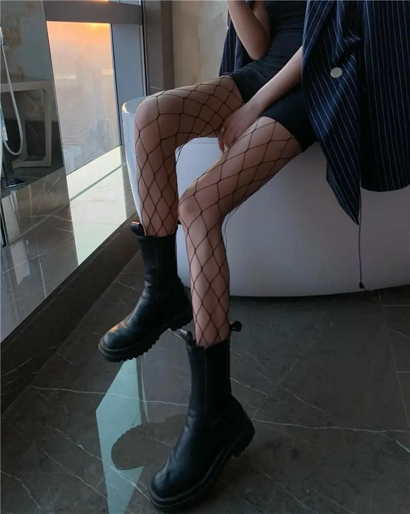 

Hot Selling Women's Long Sexy Fishnet Stockings Fish Net Pantyhose Mesh Nylon Tights Lingerie Skin Thigh High Stocking Hosiery