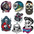Нашивки для одежды в стиле панк, виниловые термонаклейки, имитация тепла, железа, термонаклейки сделай сам для футболок, скелета