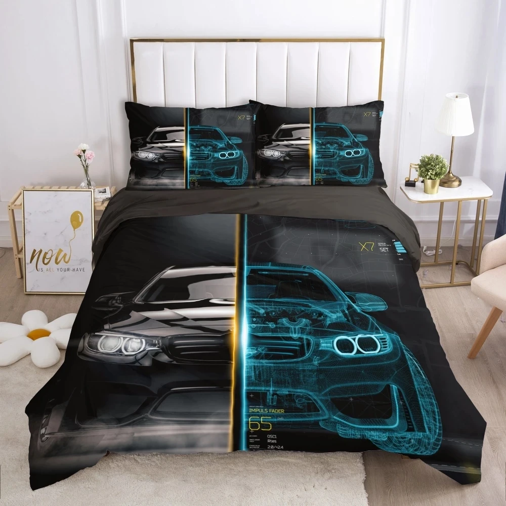

Racing Bedding set Queen King Full Double Duvet cover set pillow case Bed linens Quilt cover 240x220 240*260 Car modern