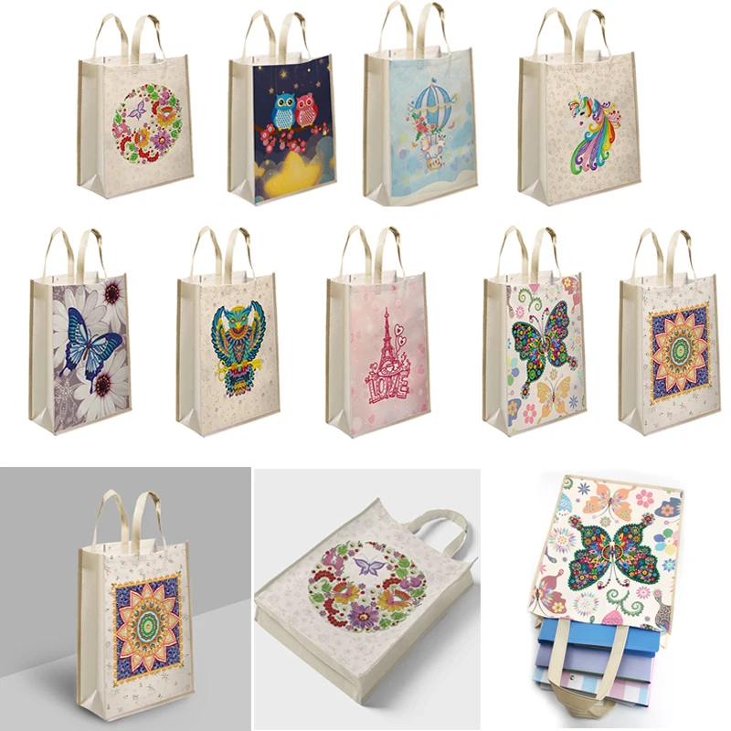 DIY Алмазная картина сумка мозаика дрель Многоразовые Эко диаман сумки для