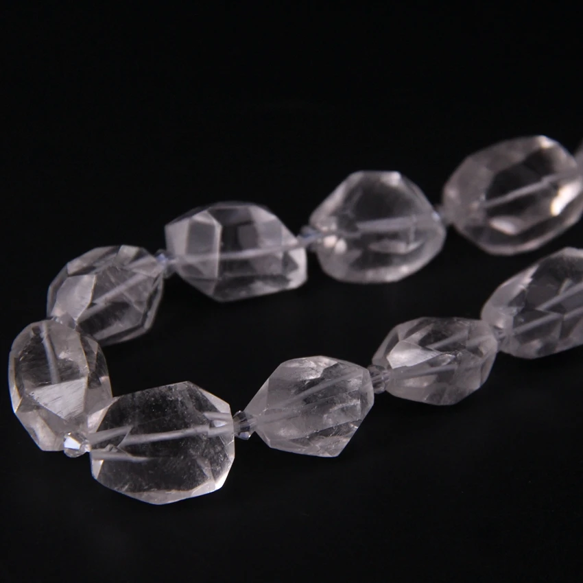 Ограненные Бусины Из Натурального кварца незакрепленные подвески для ожерелья