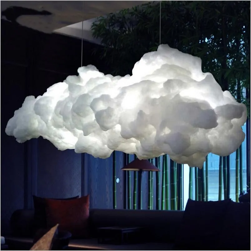 Современный Креативный Романтический подвесной светильник с белыми шелковыми