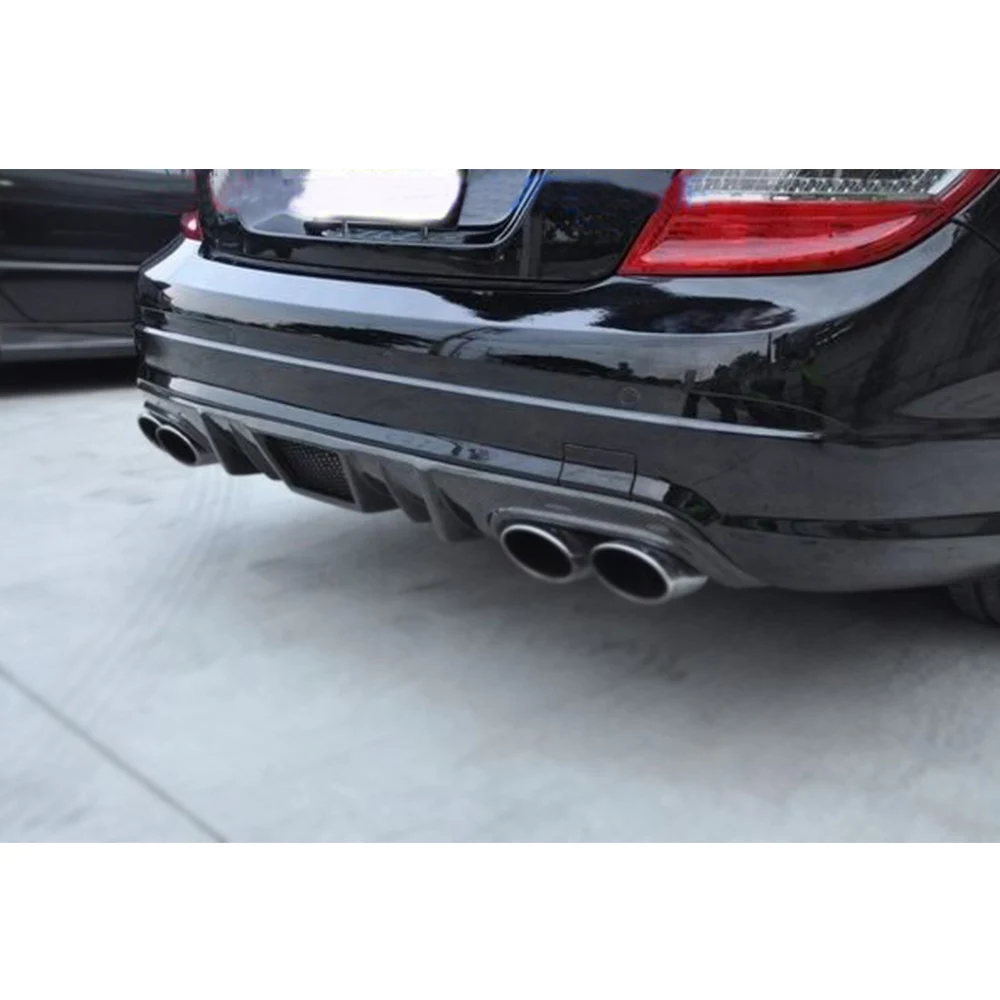Углеродное волокно/FRP диффузор губа на задний бампер спойлер для Mercedes Benz C Class W204 C63