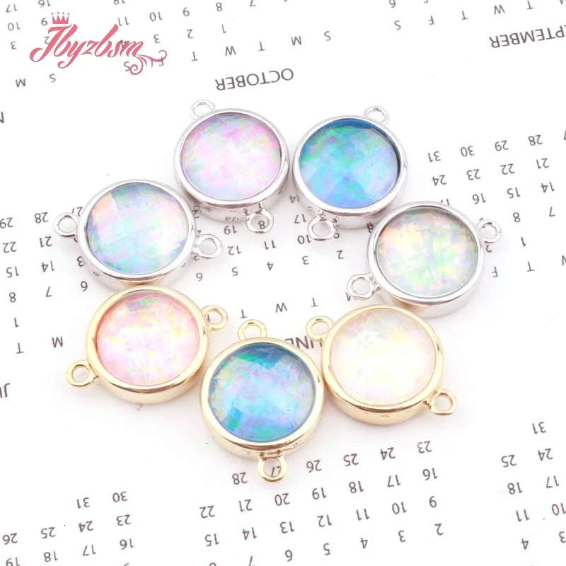 Круглые бусины 12 мм с натуральным разноцветным опалом ограненные россыпью для