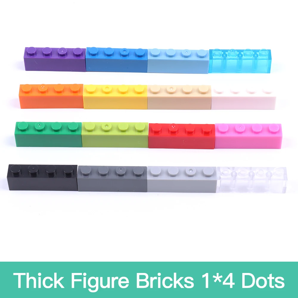

10pcs BroKids DIY Building Blocks, Compatible Thick Figure Bricks 1*3 Dots, Creative Educational Assembly Toys for Kids