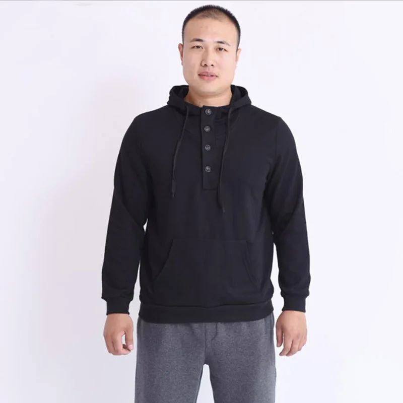 

High Quality Autumn Men Sweatshirt Hoodies Oversize Hooded Hoody Spring button pullover coat hoodies large size 7XL 68 70 72 74