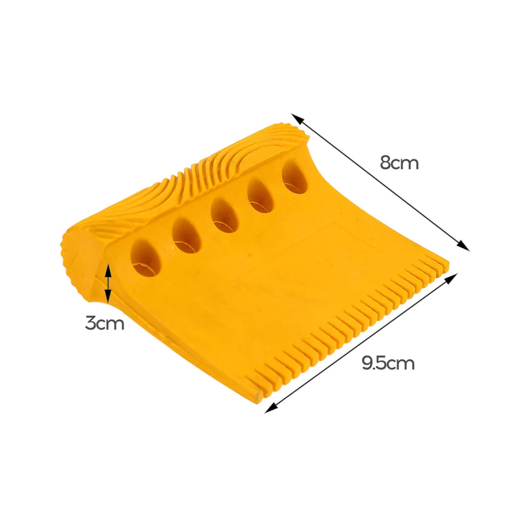 Резиновый инструмент для рисования по дереву с пятью отверстиями желтого цвета