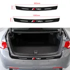 Автомобильная наклейка на задний бампер из углеродного волокна, защитная пластина для багажника, пленка для Toyota логотип TRD Corolla Yaris Camry Chr Avensis Racing