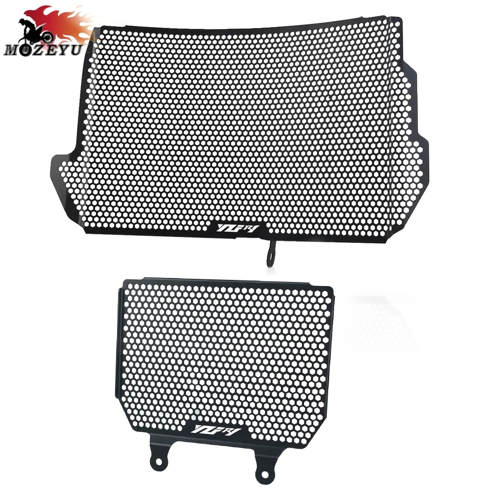 For Yamaha YZF-R1 R1M yzfr1 YZF-R1M 2015-2020 2019 2018 Aluminum Motorcycle Radiator Grille Guard Cover&Oil cooler Guard Set enlarge