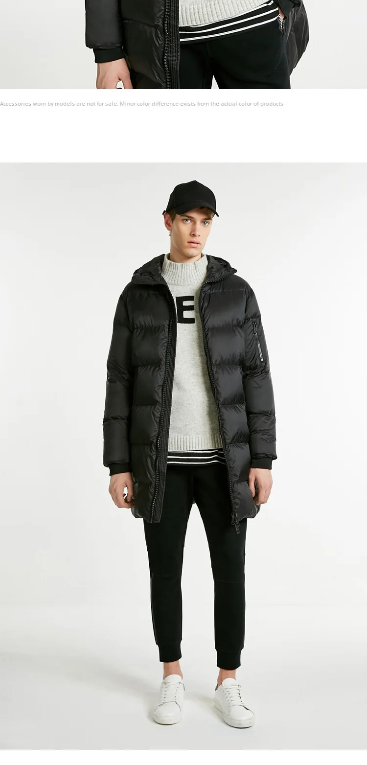 JackJones мужской зимний длинный пуховик с капюшоном, парка, пальто, мужская одежда 218312537