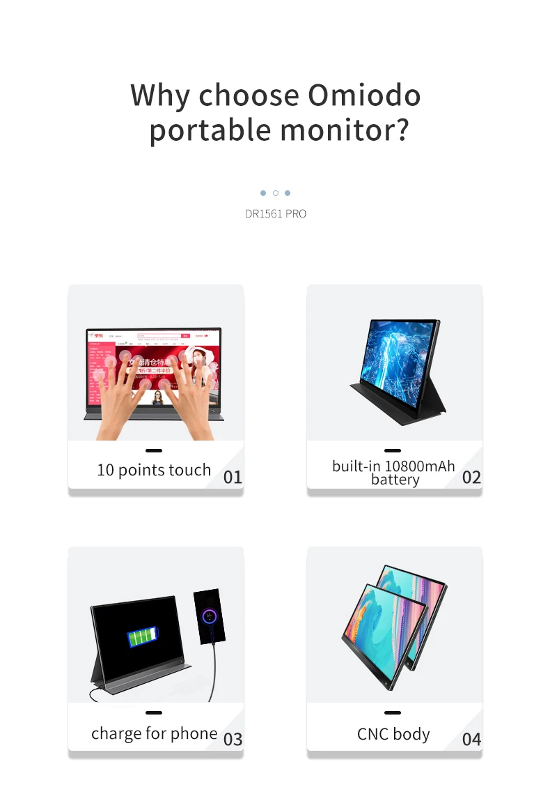 15 6 &quotигровой сенсорный монитор портативный самый тонкий 10-точечный экран для