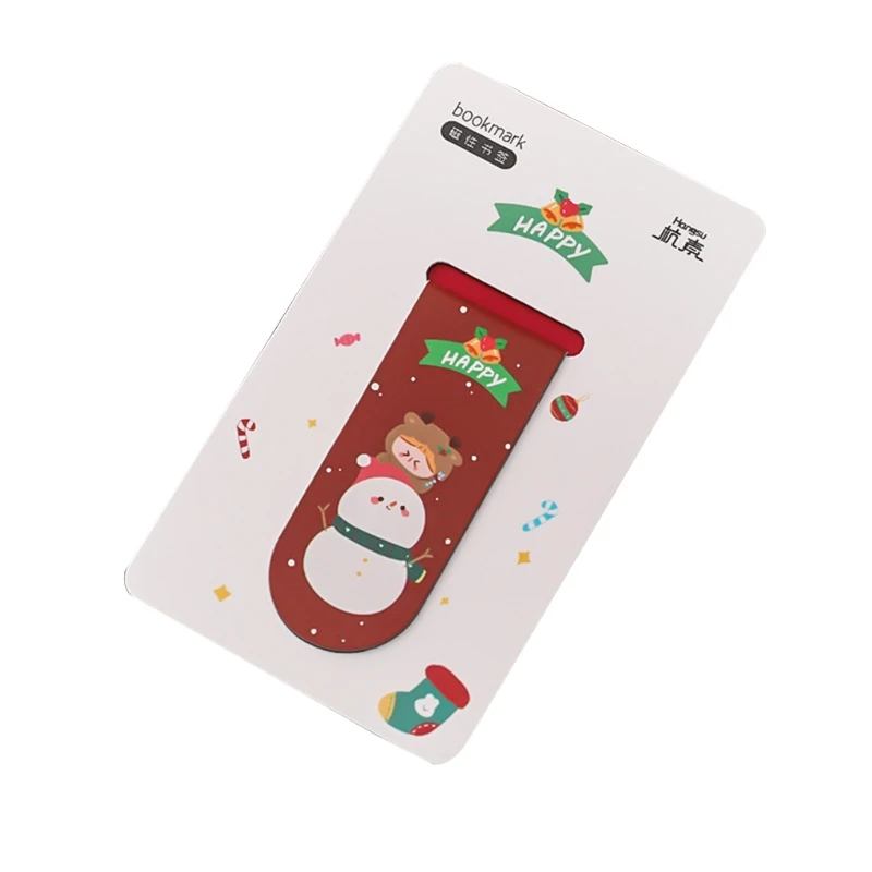 

Магнитная закладка-книжка в виде снеговика для чтения