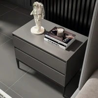 minimalist paint bedside cabinets simple modern bedroom storage cabinets light luxury italian light gray designer side cabinets