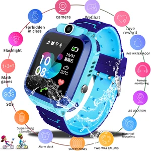 kids smartwatch with sim card sos phone smart watch for child location tracker 2g call watch girl gift alarm clock waterproof free global shipping