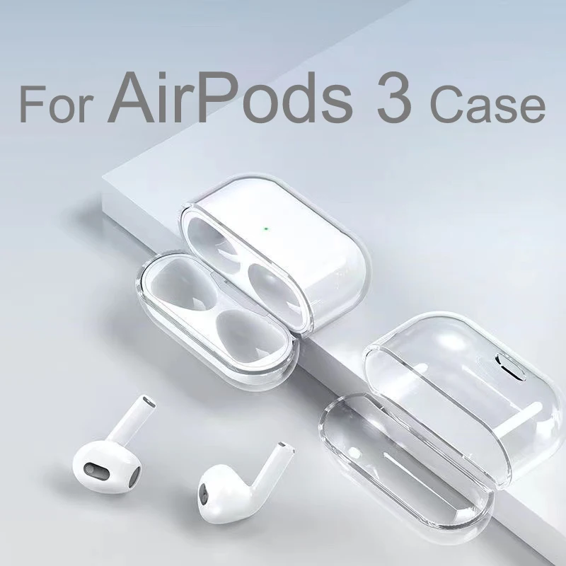 Мягкий защитный чехол из ТПУ для AirPods 3 прозрачный Air Pods чехлы беспроводных
