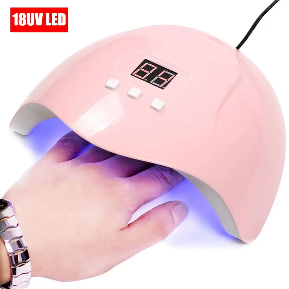 

УФ-лампа для сушки гель-лака, 18 светодиодов, 36 Вт