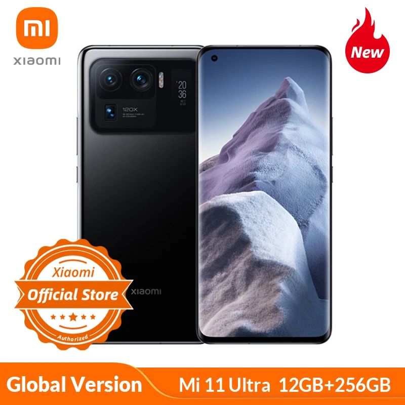 Смартфон Xiaomi Mi 11 Ultra 12 Гб ОЗУ 256 ПЗУ Восьмиядерный процессор Snapdragon 888 глобальная