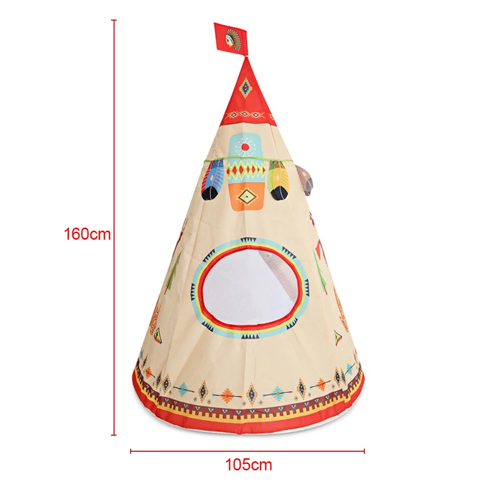 

Play House Tent Game Portable Foldable Princess Castle Folding Hang Flag Teepee Play Toys for Kids Children Gift dropshipping#38