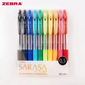 Zebra JJ15 SARASA Clip press Colorful neutral pen Gel Ink Pen writing pen 0.5mm Japan 10 Colors Set