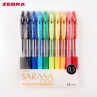 Zebra JJ15 SARASA цветная нейтральная ручка с зажимом, гелевая ручка с чернилами, ручка для письма 0,5 мм, японский набор из 10 цветов
