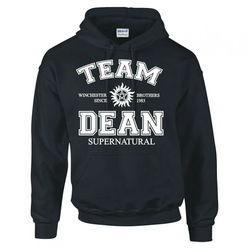 Супернатуральная толстовка с капюшоном TEAM DEAN Новое мужское зимнее пальто