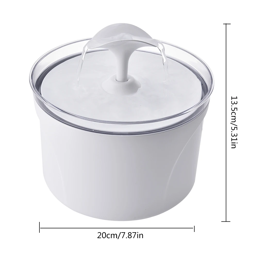 

Automatic Cat Water Fountain LED Electric Water Fountain Automatic Drinking Fountain Filter With LED Lights No-water Power-off